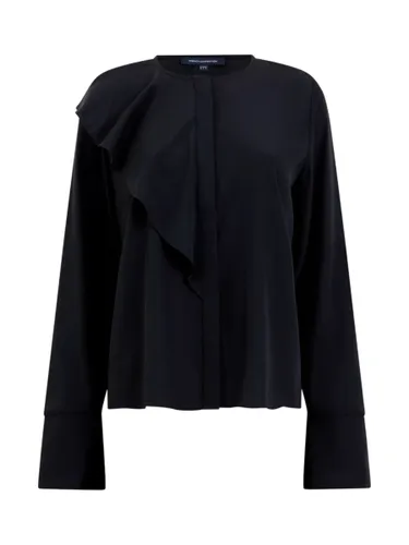 French Connection Crepe Shirt - Blackout - Female