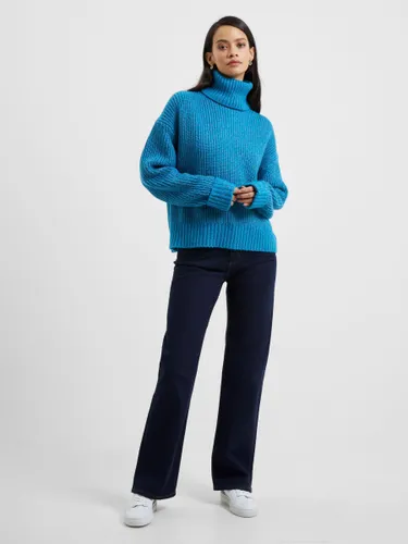French Connection Jayla Roll Neck Jumper - Blue Jewel - Female