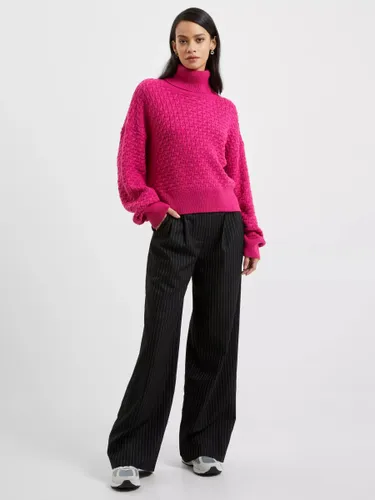 French Connection Jini Cable Knit Jumper - Fuchsia - Female