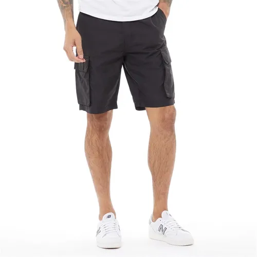 French Connection Mens Cargo Tech Shorts Black