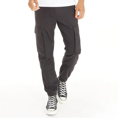 French Connection Mens Cuffed Cargo Pants Black