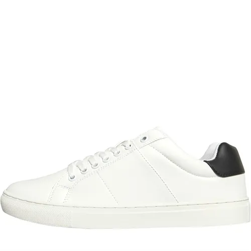 French Connection Mens FCUK Contrast Heel Trainers White/Black