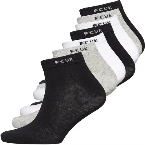 French Connection Mens FCUK Seven Pack Trainers Socks Multi