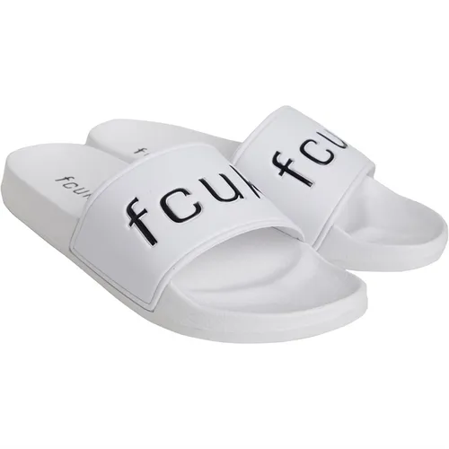 French Connection Mens FCUK Sliders White/Black