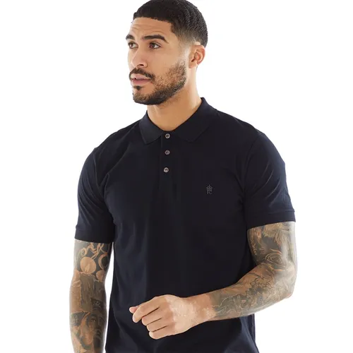 French Connection Mens Jersey Polo Marine/Gunmetal