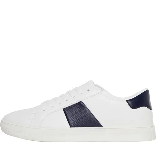 French Connection Mens Side Stripe Trainers White/Navy