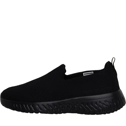 French Connection Mens V5 Slip-On Trainers Black Mono