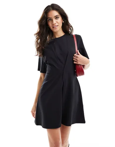 French Connection Rallie cotton t-shirt mini dress in black