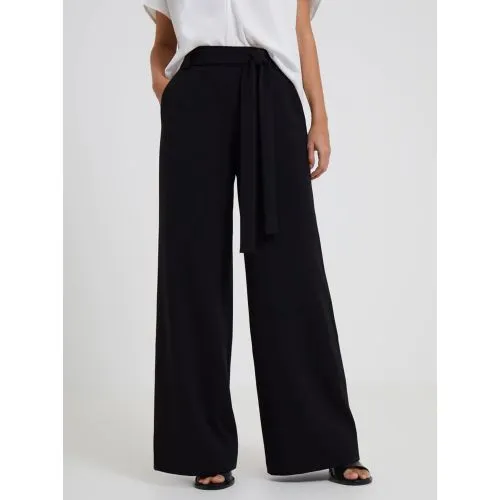French Connection Womens Black Whisper Full Length Palazzo Trouser