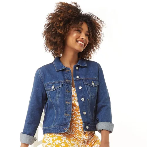 French Connection Womens Denim Jacket Mid Blue