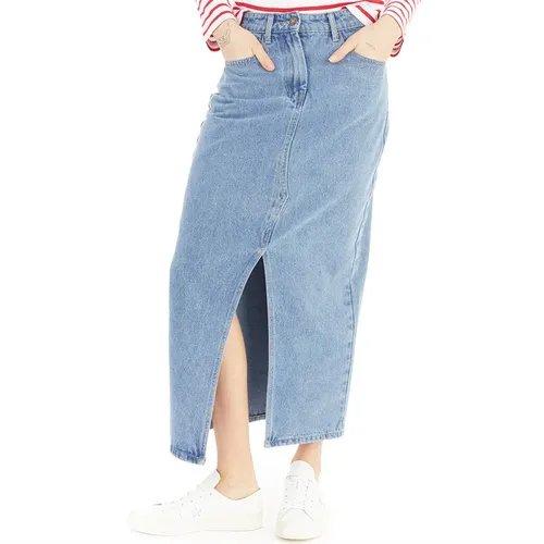 French Connection Womens Denim Midi Skirt Vintage