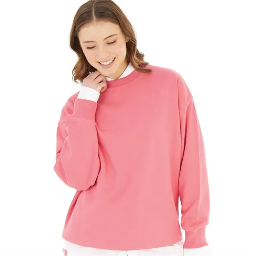 French Connection Womens FC Oversized Sweatshirt Camellia