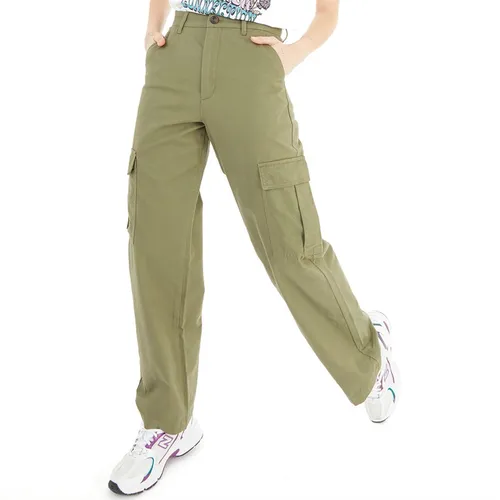 French Connection Womens Twill Cargo Pocket Trousers Khaki