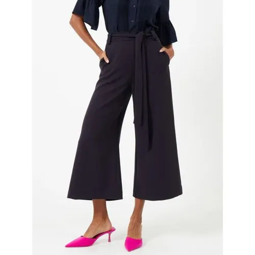 French Connection Womens Utility Blue Whisper Belted Trouser