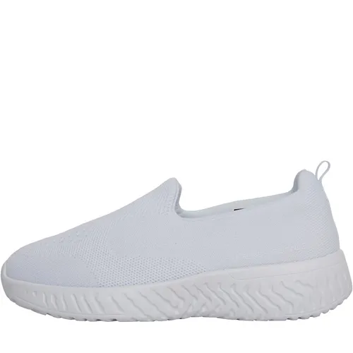 French Connection Womens V5 Slip-On Trainers White Mono