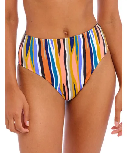 Freya Womens 203278 Torra Bay High Waist Bikini Brief - Multicolour Elastane