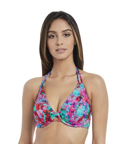 Freya Womens 2942 Mamba Underwired Bandless Halter Bikini Top - Multicolour