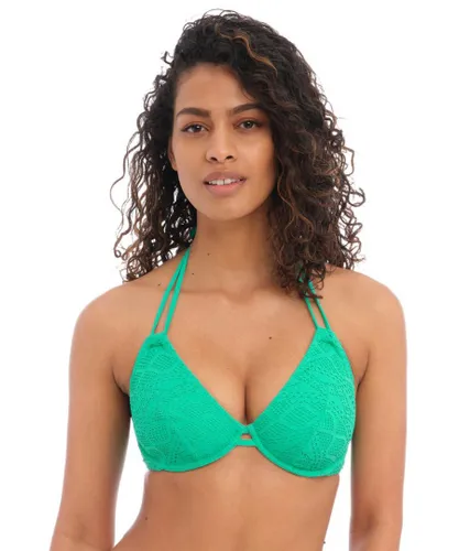Freya Womens 3971 Sundance Halter Bikini Top - Green Elastane