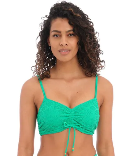 Freya Womens 4000 Sundance Bralette Bikini Top - Green Elastane