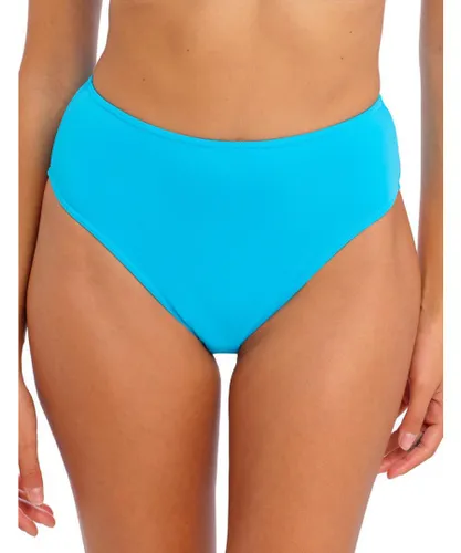 Freya Womens 7236 Jewel Cove High Waisted Bikini Brief - Blue Elastane