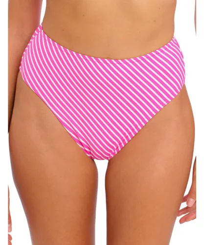Freya Womens 7236 Jewel Cove High Waisted Bikini Brief - Pink Elastane
