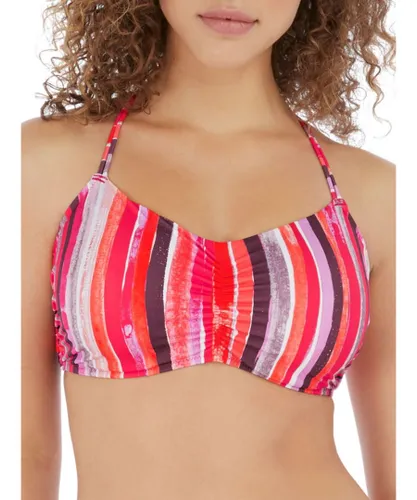 Freya Womens Bali Bay Bralette Bikini Top - Pink Nylon