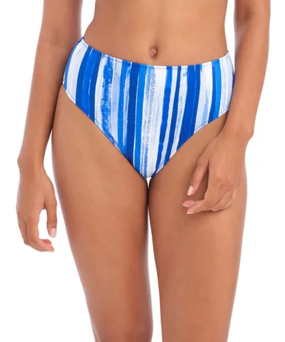 Freya Womens Bali Bay High Waist Bikini Brief Biosphere - Blue Nylon