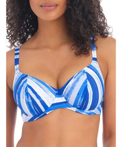 Freya Womens Bali Bay Plunge Bikini Top Biosphere - Blue Nylon