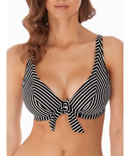 Freya Womens Beach Hut High Apex Bikini Top - Black Polyamide