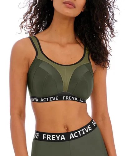 Freya Womens Dynamic Soft Cup Sports Bra - Green Nylon