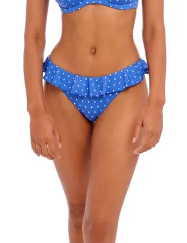 Freya Womens Jewel Cove Printed Hipster Bikini Bottoms - Blue, Blue