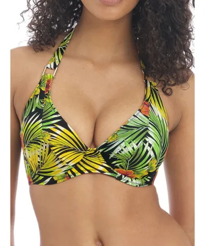 Freya Womens Maui Daze Halter Bikini Top - Green Nylon