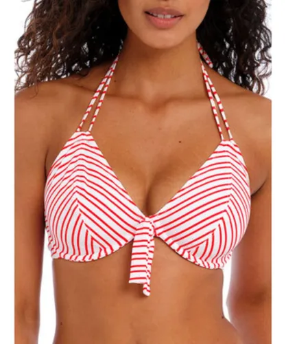 Freya Womens New Shores Halter Bikini Top - Red Polyamide