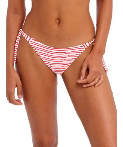 Freya Womens New Shores Tie Side Bikini Brief - Red Polyamide