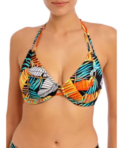 Freya Womens Samba Nights Halter Bikini Top - Orange Polyamide