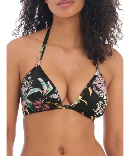 Freya Womens Tahiti Nights Triangle Bikini Top Black Nylon