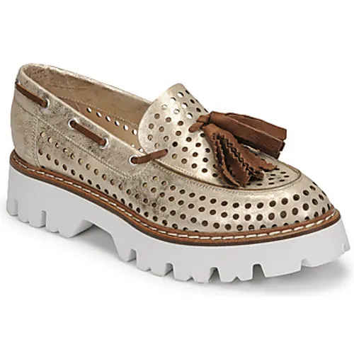 Fru.it  7602-999-IVORY-MARRONE  women's Loafers / Casual Shoes in Gold
