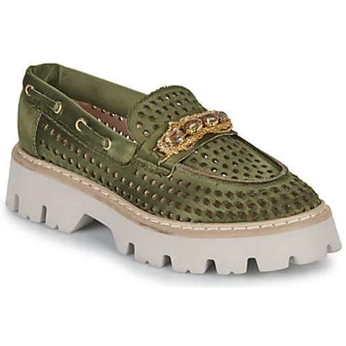 Fru.it  8149-999-ANFIBIO-MILITARE-ORO  women's Loafers / Casual Shoes in Kaki