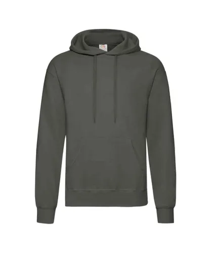 Fruit of the Loom Adults Unisex Classic Hooded Sweatshirt (Light Graphite) - Grey