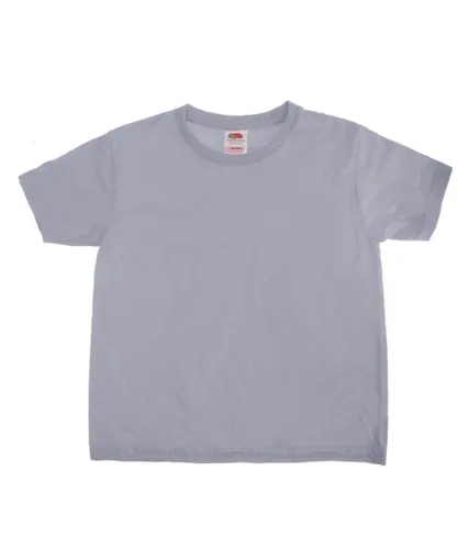 Fruit of the Loom Boys Kids Sofspun Short Sleeve T-Shirt (Pack of 2) - Grey