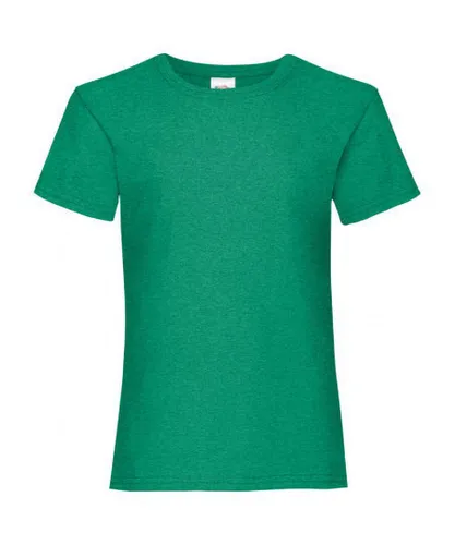 Fruit of the Loom Girls Childrens Valueweight Short Sleeve T-Shirt (Pack of 2) (Kelly Green) Cotton