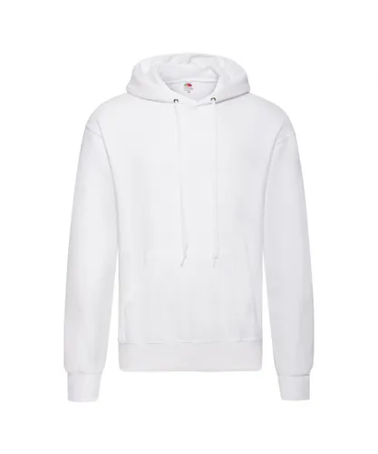 Fruit of the Loom Mens Adults Unisex Classic Hooded Sweatshirt (White)
