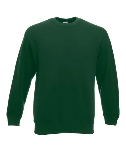 Fruit of the Loom Mens Classic 80/20 Set-in Sweatshirt (Bottle Green)