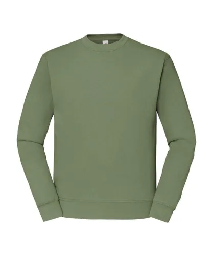 Fruit of the Loom Mens Classic 80/20 Set-in Sweatshirt (Classic Olive) - Green