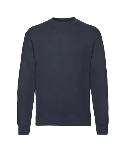 Fruit of the Loom Mens Classic 80/20 Set-in Sweatshirt (Deep Navy) - Blue