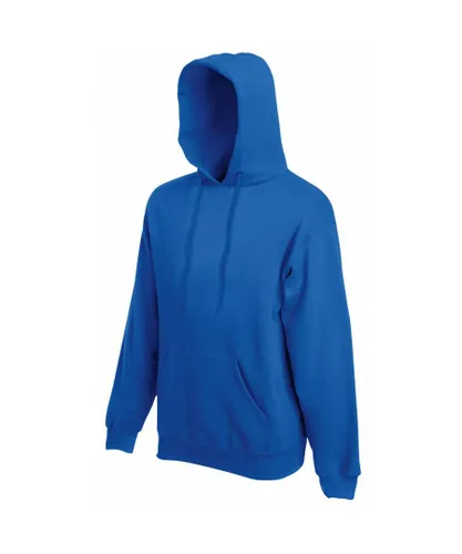 Fruit of the Loom Mens Hooded Sweatshirt / Hoodie (Royal) - Blue