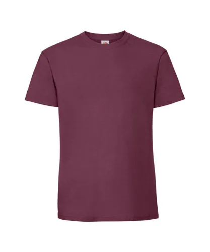 Fruit of the Loom Mens Iconic Premium Ringspun Cotton T-Shirt (Burgundy)