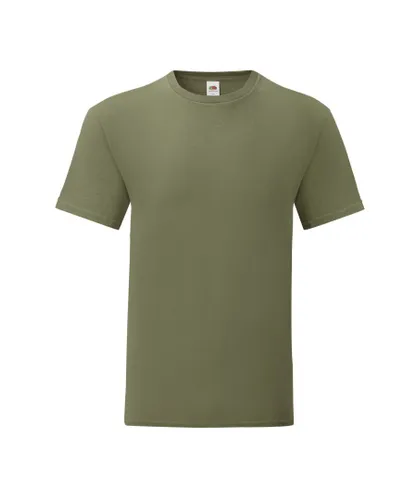 Fruit of the Loom Mens Iconic Premium Ringspun Cotton T-Shirt (Classic Olive) - Green