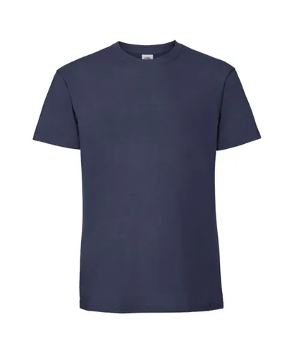 Fruit of the Loom Mens Iconic Premium Ringspun Cotton T-Shirt (Deep Navy) - Blue