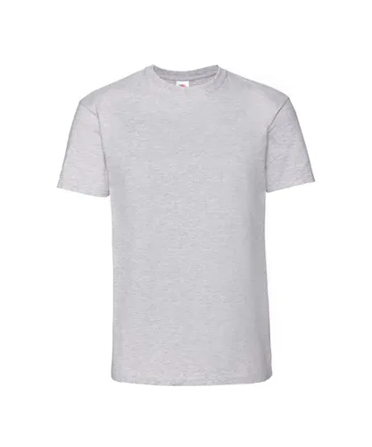 Fruit of the Loom Mens Iconic Premium Ringspun Cotton T-Shirt (Heather Grey)